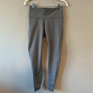 Fabletics Athletic Heathered Grey Stretch Activewear Leggings Inside Pockets EUC